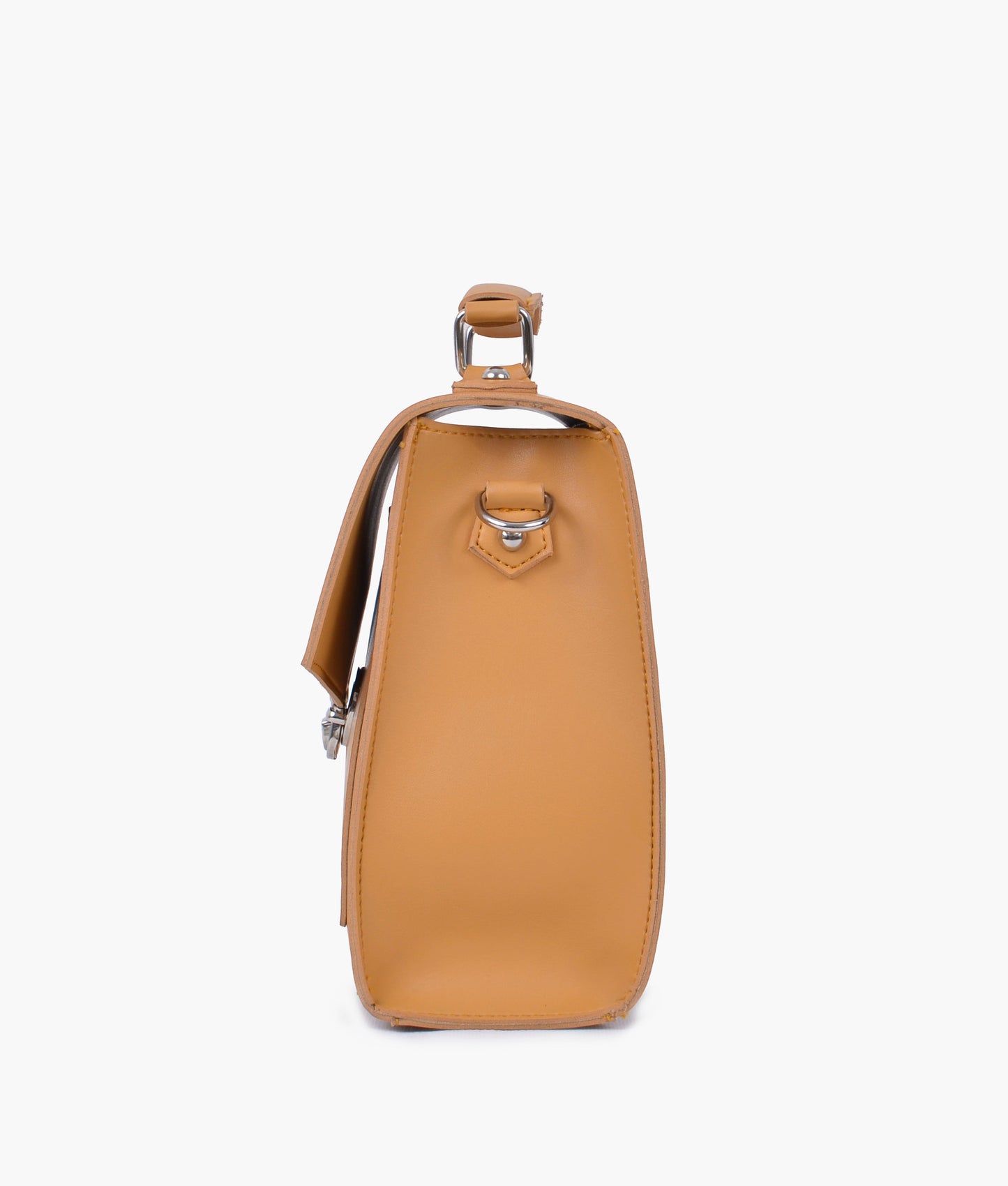 Mustard push-lock messenger bag