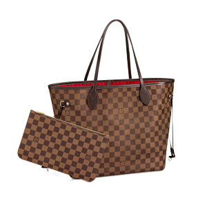 Louis Vuitton Neverfull MM Damier Pouch Tote Bag