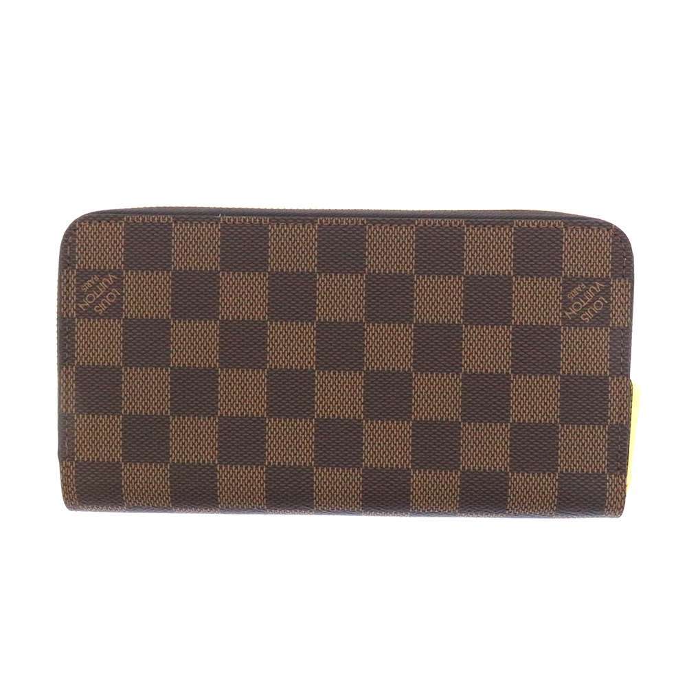 LOUIS VUITTON Zippy Wallet BrownN41661 Damier Ebene Canvas