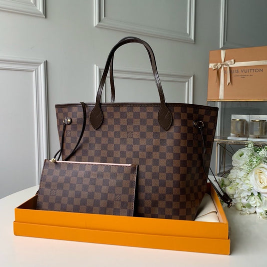 Neverfull N41603 rose ballerine inside MM Damier Azur Bag Damier GHW  d