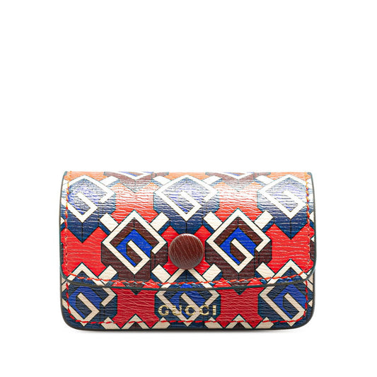 Gucci Geometric G Leather Key Holder