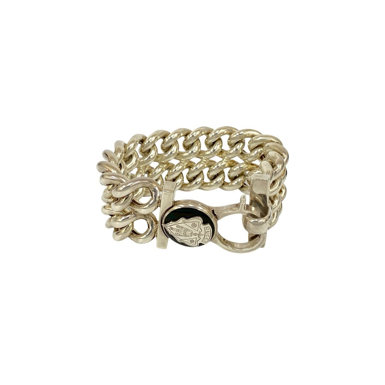 Gucci Crest Logo Silver 925 Bracelet