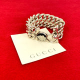 Gucci Crest Logo Silver 925 Bracelet