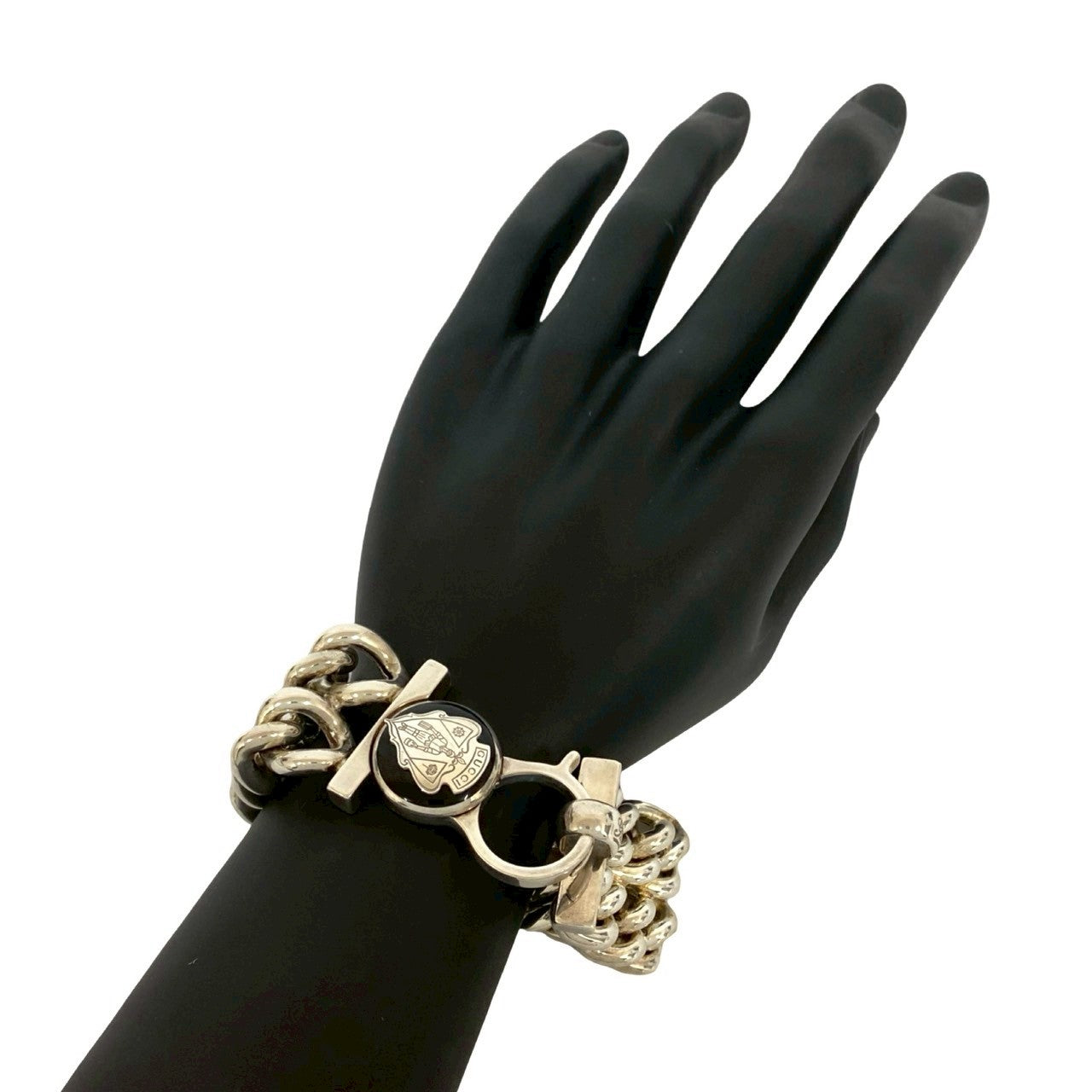 Gucci Crest Logo Silver 925 Bracelet
