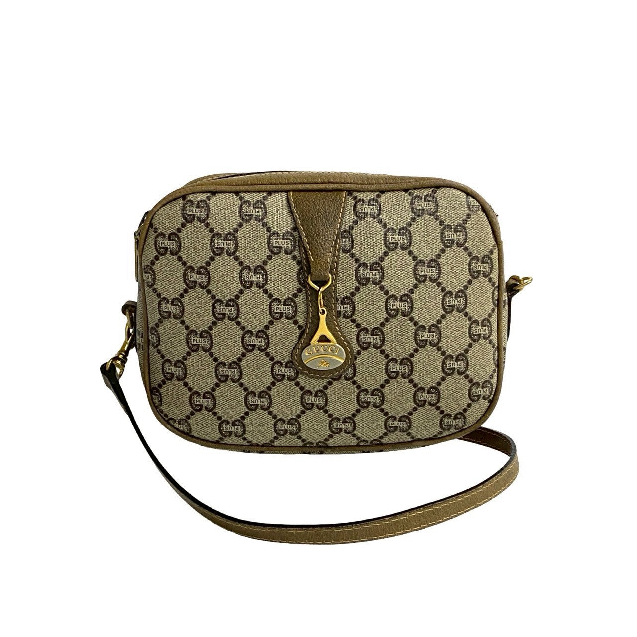 Gucci Old Gucci Plus GG Logo Leather Shoulder Bag