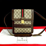 Gucci Old Gucci GG Logo PVC Leather Shoulder Bag