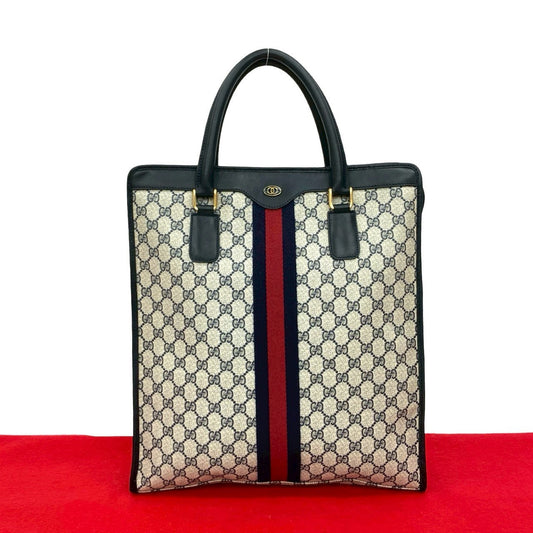 Gucci GG Logo PVC Leather Handbag