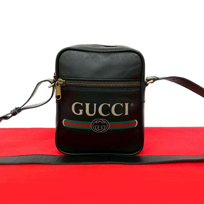 Gucci GG Logo Leather Shoulder Bag