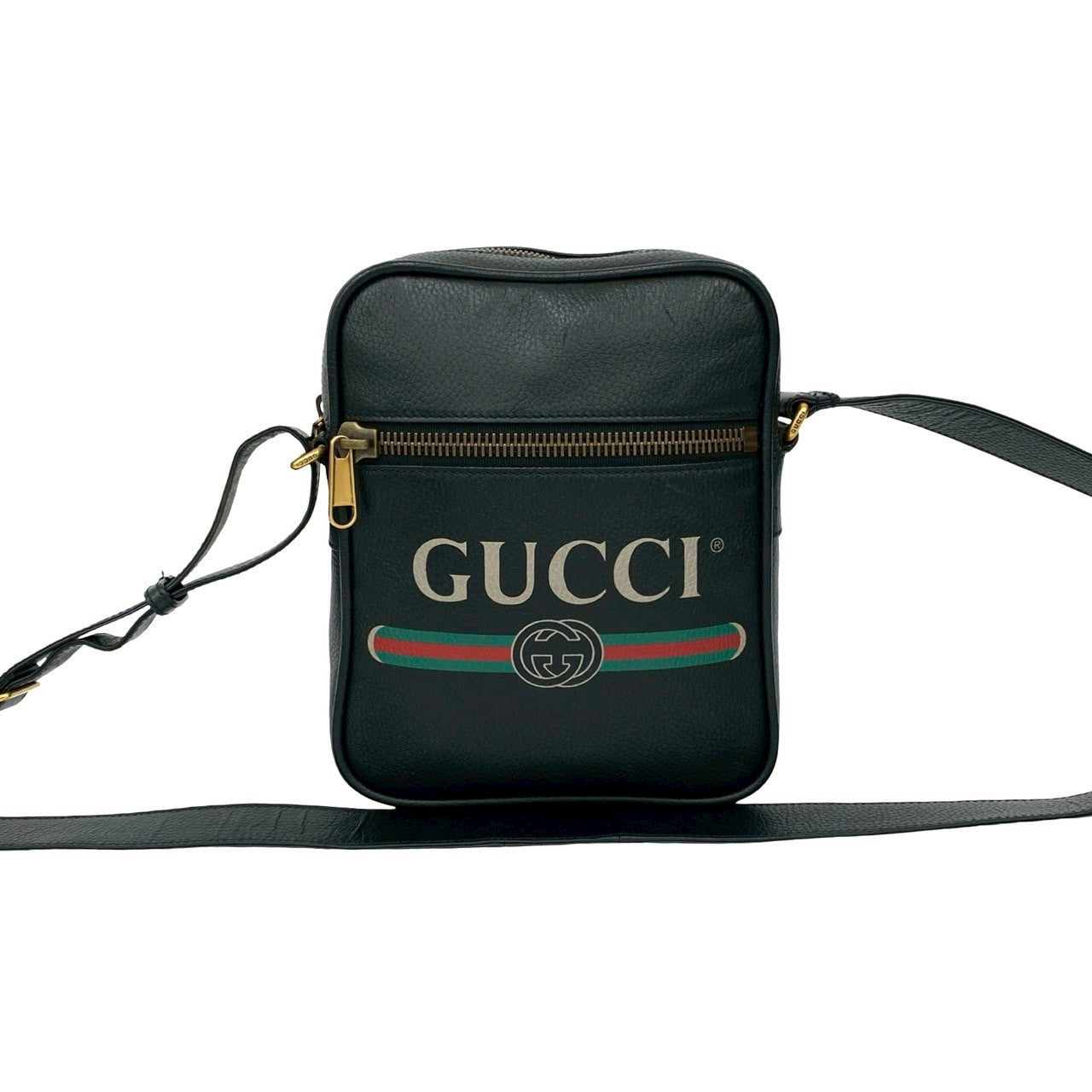 Gucci GG Logo Leather Shoulder Bag