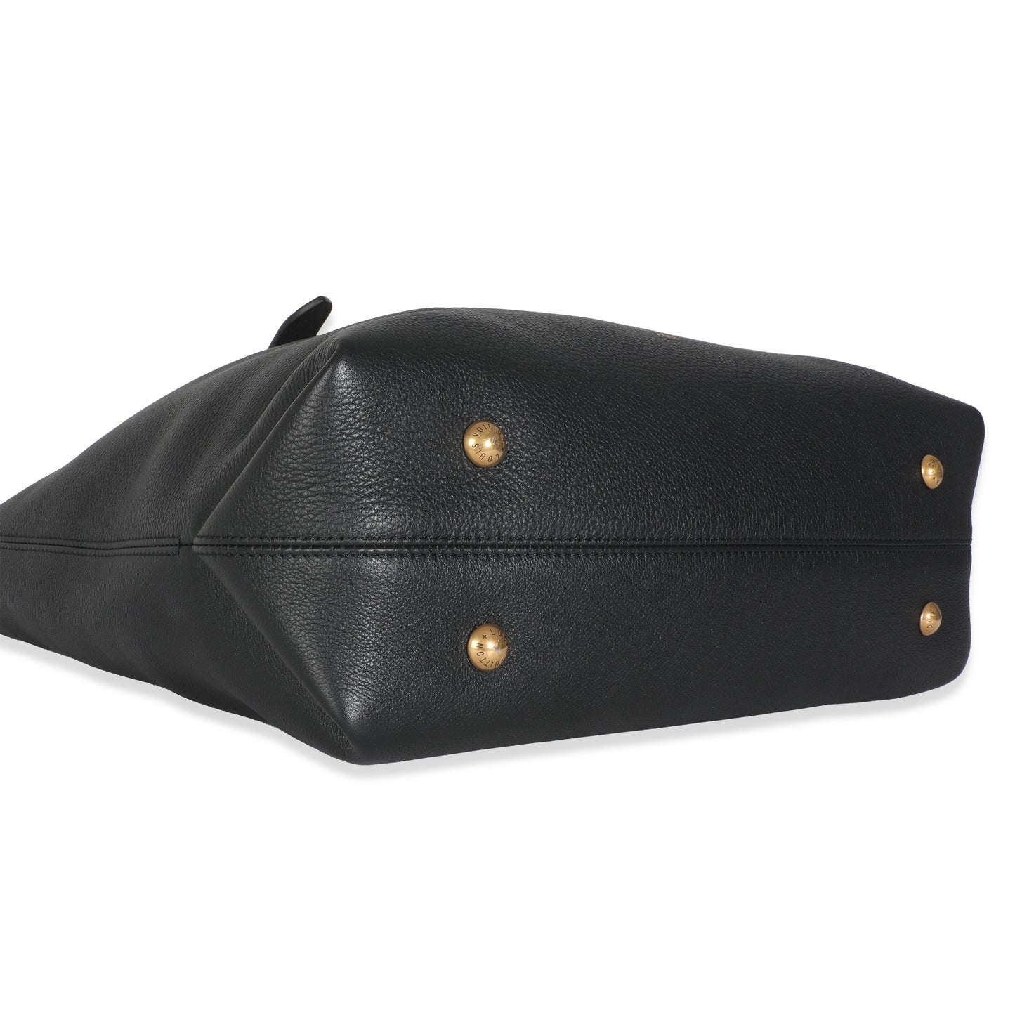 Louis Vuitton Black Grained Calfskin Low Key Cabas MM
