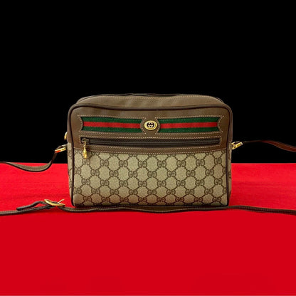 Gucci Old Gucci GG Logo PVC Leather Shoulder Bag
