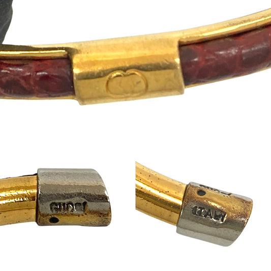 Gucci GG Logo Leather Bracelet