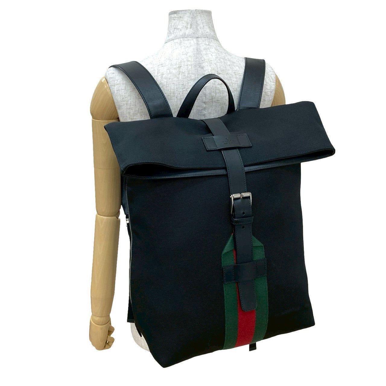 Gucci Sherry Line Techno Canvas Leather Backpack