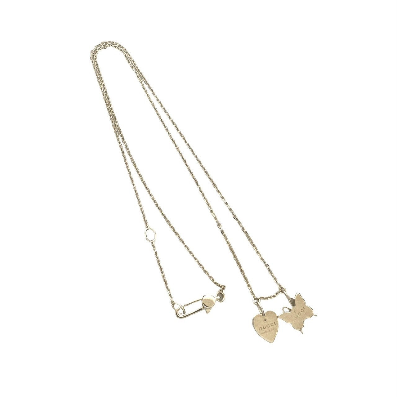 Gucci Heart Butterfly Silver 925 Necklace