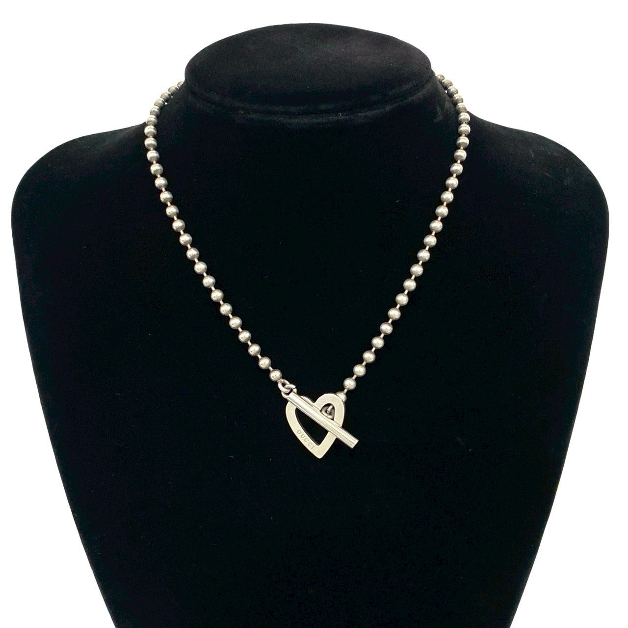 Gucci Toggle Heart Silver 925 Necklace
