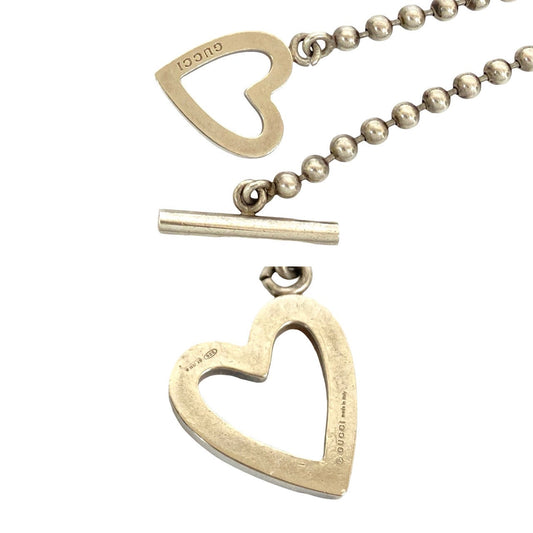Gucci Toggle Heart Silver 925 Necklace