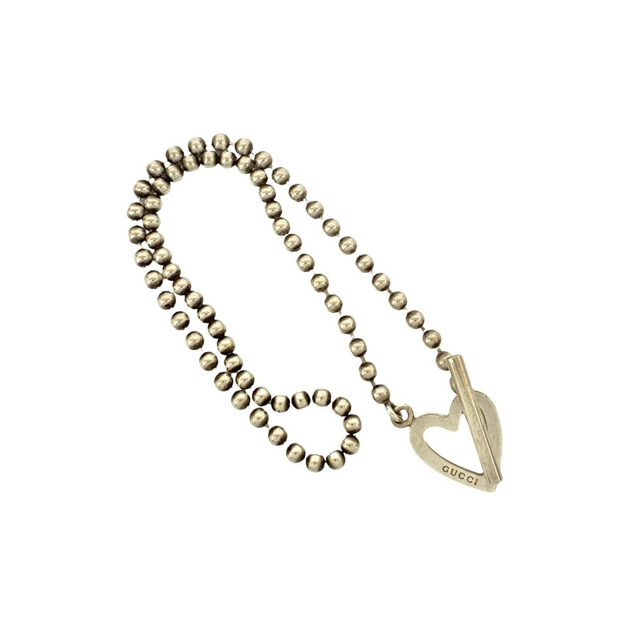 Gucci Toggle Heart Silver 925 Necklace