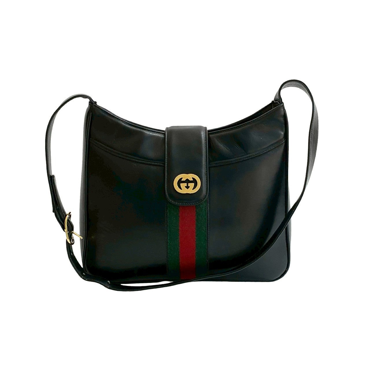 Gucci Old Gucci Leather Shoulder Bag