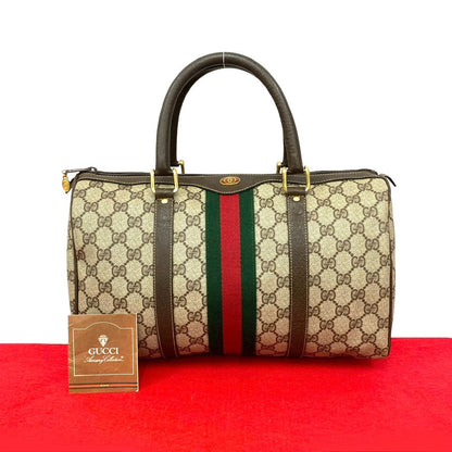 Gucci GG Logo PVC Leather Handbag