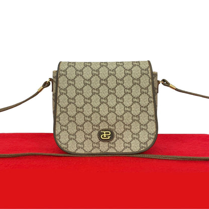 Gucci Old Gucci Plus Leather PVC Shoulder Bag