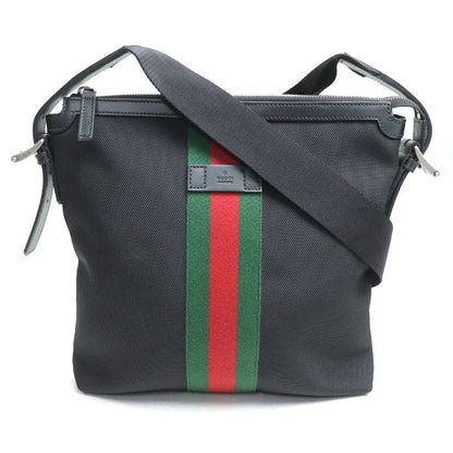 Gucci Web Sheline Canvas Leather Shoulder Bag