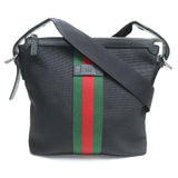 Gucci Web Sheline Canvas Leather Shoulder Bag