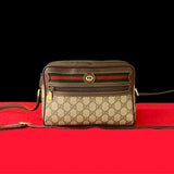 Gucci Old Gucci GG Logo Leather Shoulder Bag