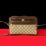 Gucci GG Logo PVC Leather Shoulder Bag