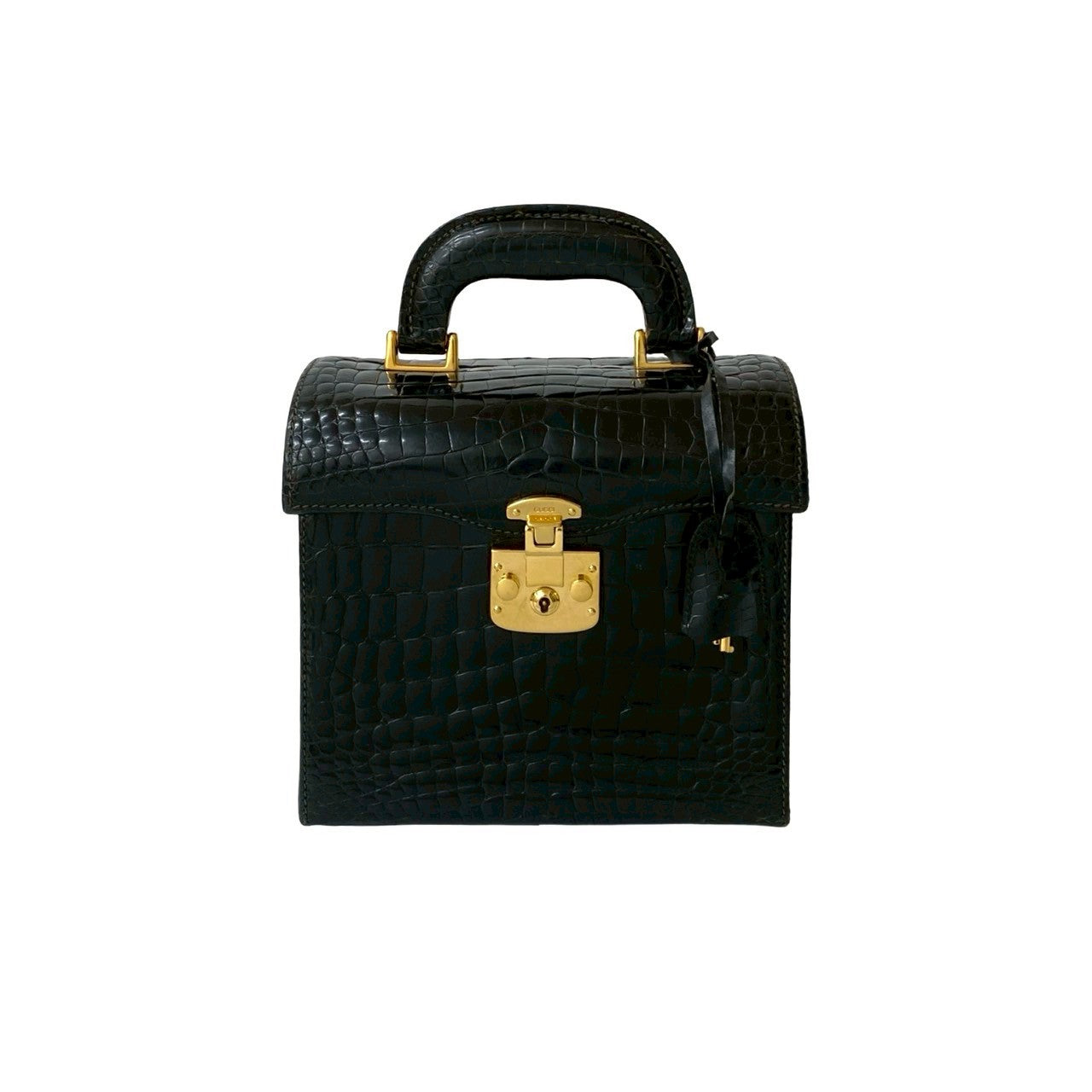 Gucci Lady Lock Crocodile Leather Handbag