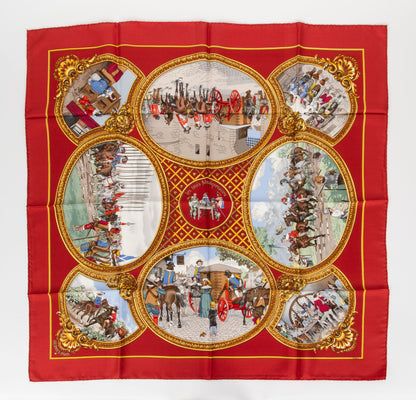 Hermes "Mousquetaires" Silk Ledoux Scarf