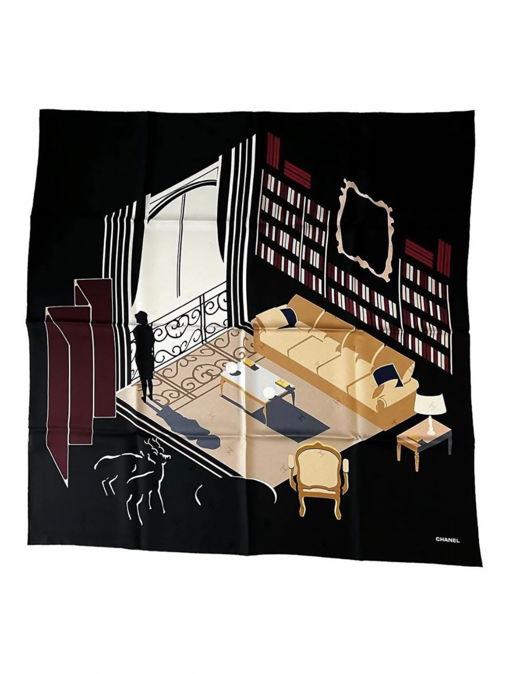 Chanel Coco's Apartment Interlocking CC Logo Scarf