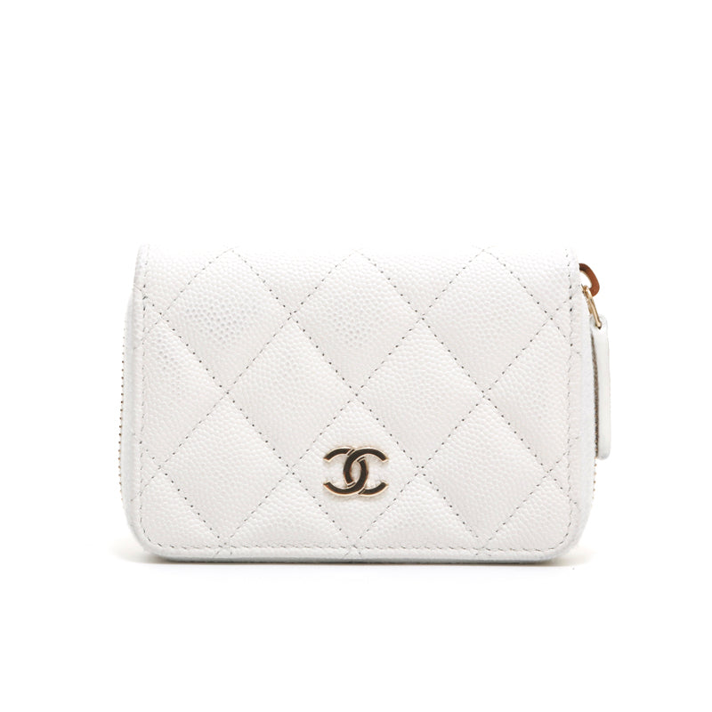 Chanel Caviar Skin Matelasse Card Case Coin Case Wallet