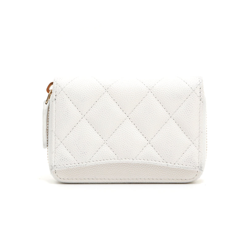 Chanel Caviar Skin Matelasse Card Case Coin Case Wallet