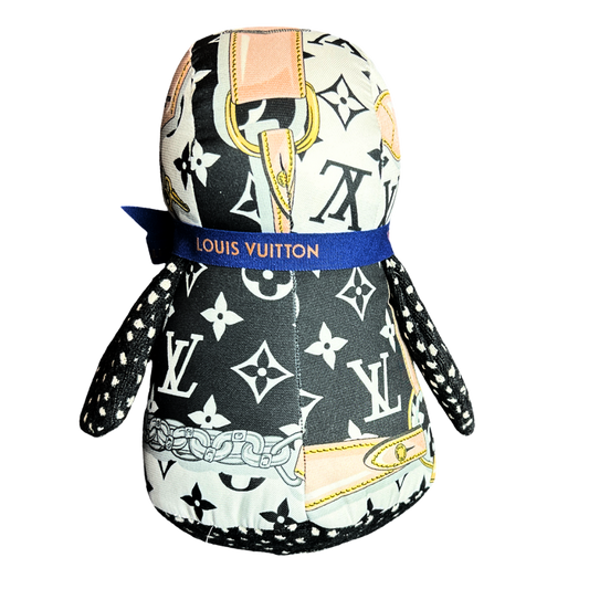 LV Monogram   Silk Scarf Courageous Penguin