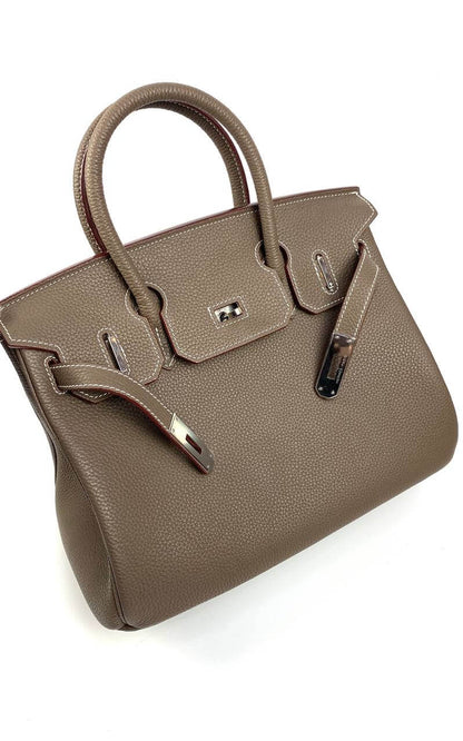 Luxury Hermes Birkin 30 Biscuit Togo Leather light brown Palladium Hardware