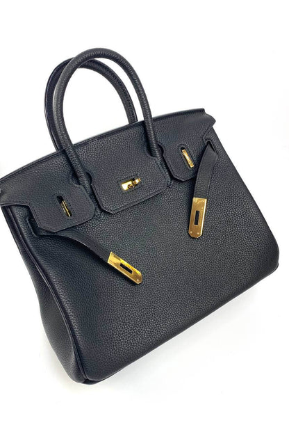 Luxury Hermes Birkin 30 Biscuit Togo Leather Black Gold Hardware