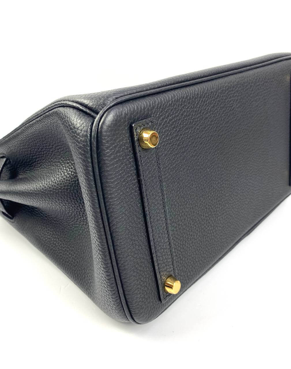 Luxury Hermes Birkin 30 Biscuit Togo Leather Black Gold Hardware