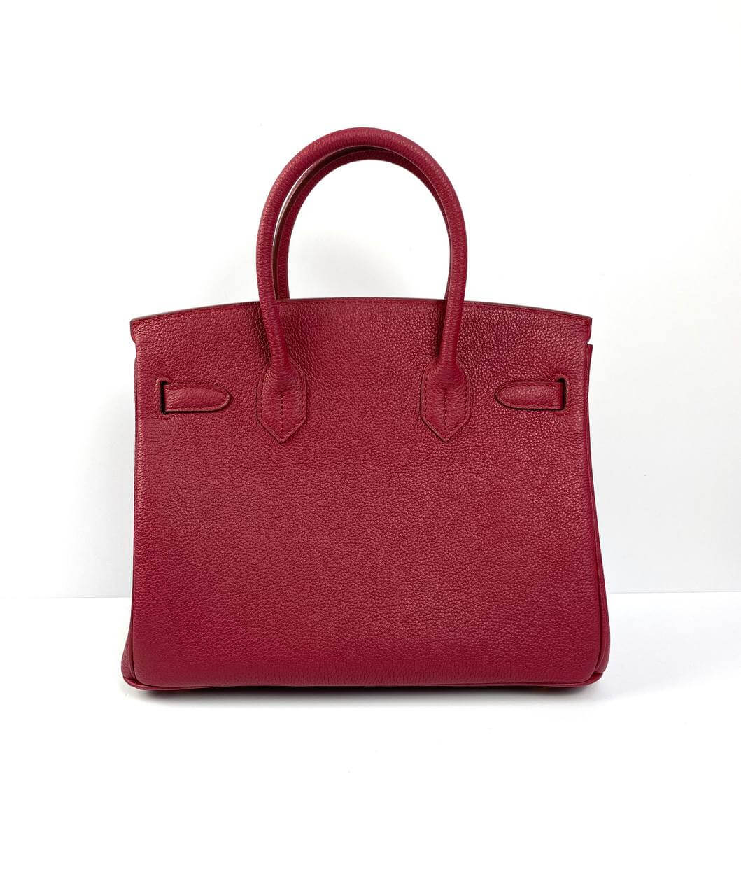 Luxury Hermes Birkin 30 Biscuit Togo Leather red Gold Hardware
