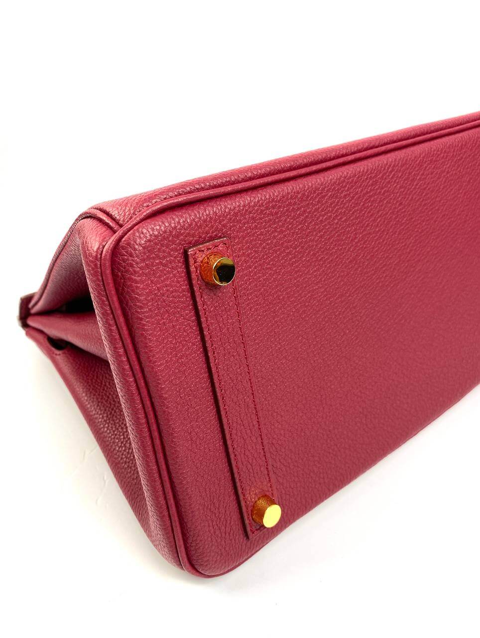 Luxury Hermes Birkin 30 Biscuit Togo Leather red Gold Hardware