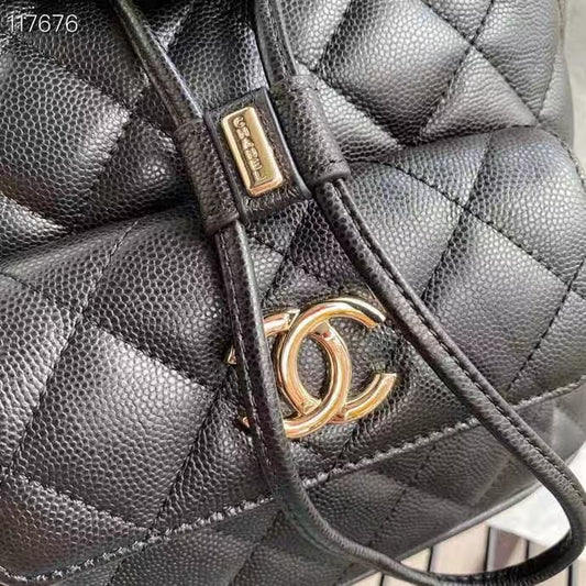 CHL -  Duma Backpack Gold Toned Hardware Black For Women Bags, Shoulder Bags 9.4in/24AmeliaAS1371