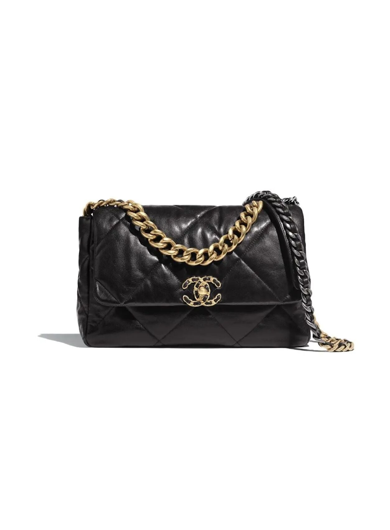 Chanel 19 Medium, Black Lambskin Leather - FULL SET