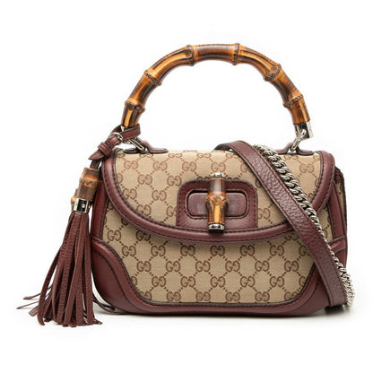 Gucci GG Canvas Bamboo 2way Bag