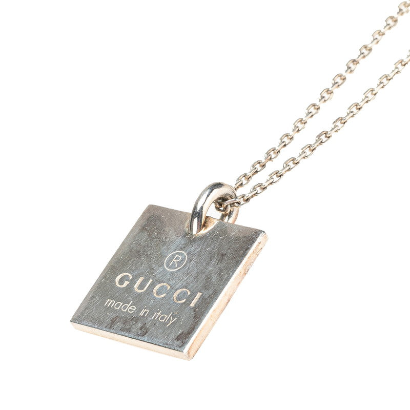 Gucci Square Plate SV925 Necklace