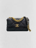 CHANEL 19 Black Quilted Shoulder Bag