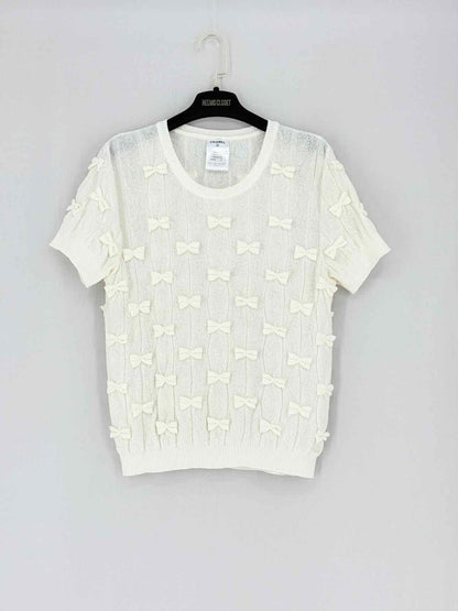 CHANEL 2014 Cream Size US 8 Top