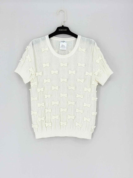 CHANEL 2014 Cream Size US 8 Top