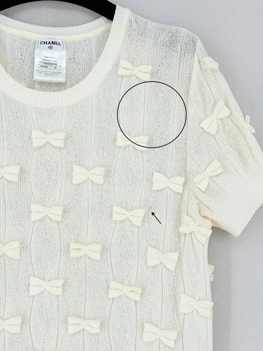 CHANEL 2014 Cream Size US 8 Top