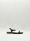 CHANEL Ankle Strap Black Size EU 38.5C Sandals