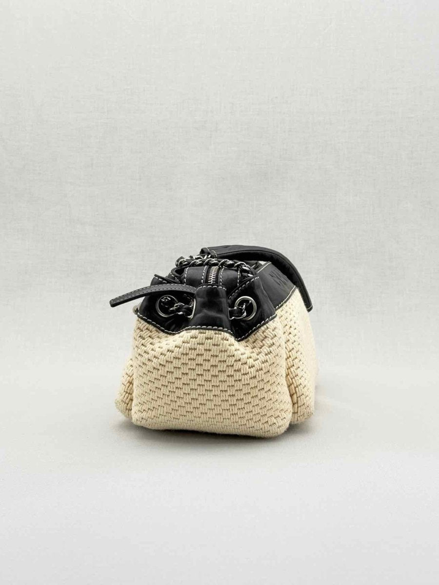 CHANEL Beige & Black Shoulder Bag