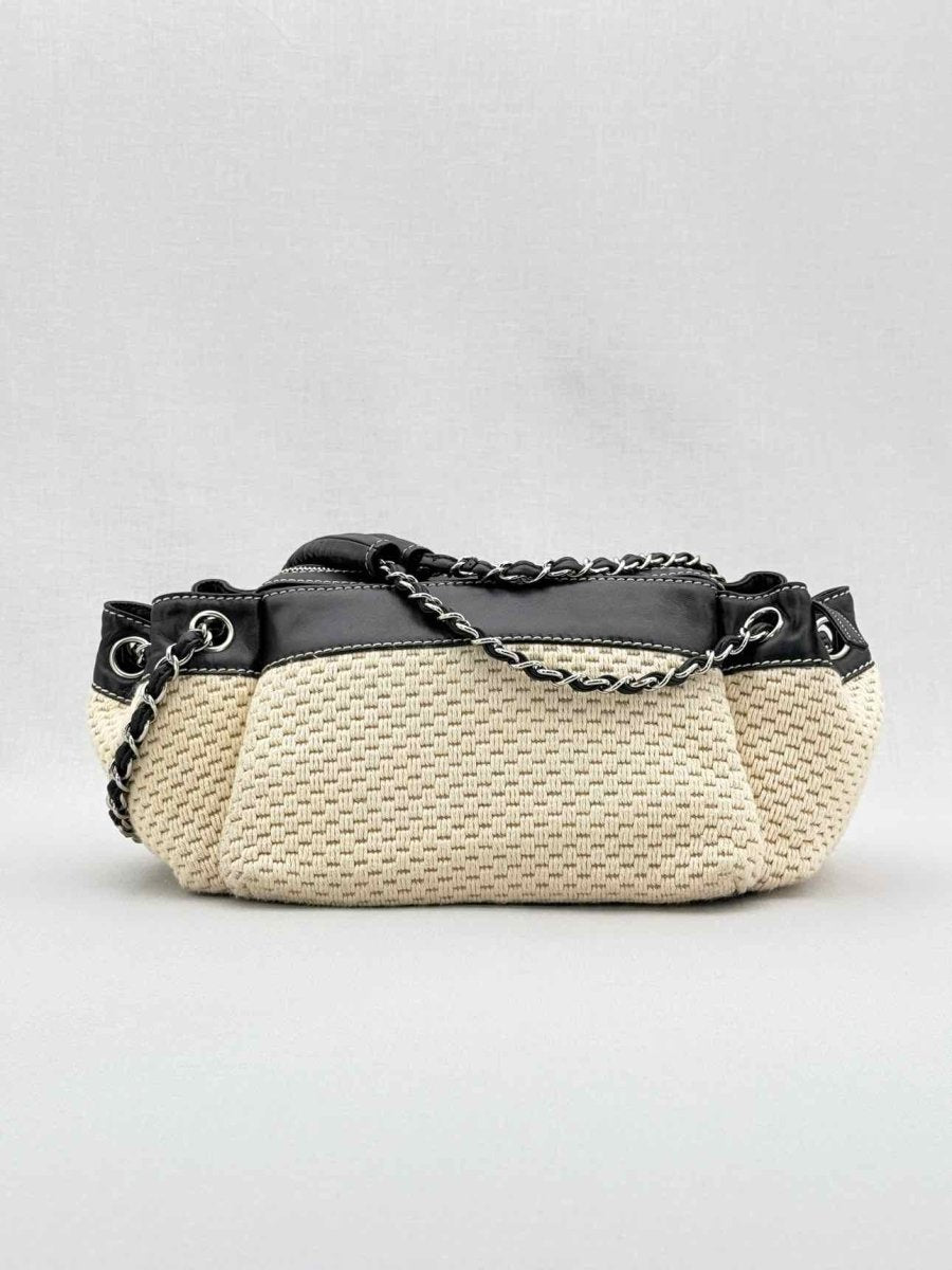 CHANEL Beige & Black Shoulder Bag